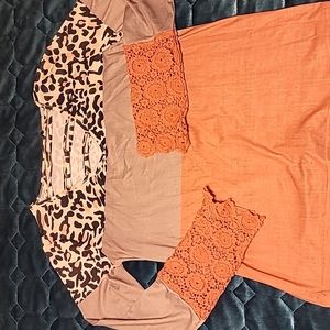 Long sleeve blouse with crochet detail